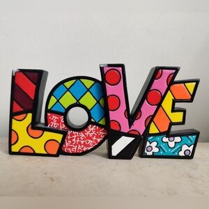 Romero Britto LOVE Decorative Plaque